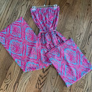 Lilly Pulitzer strapless jumpsuit